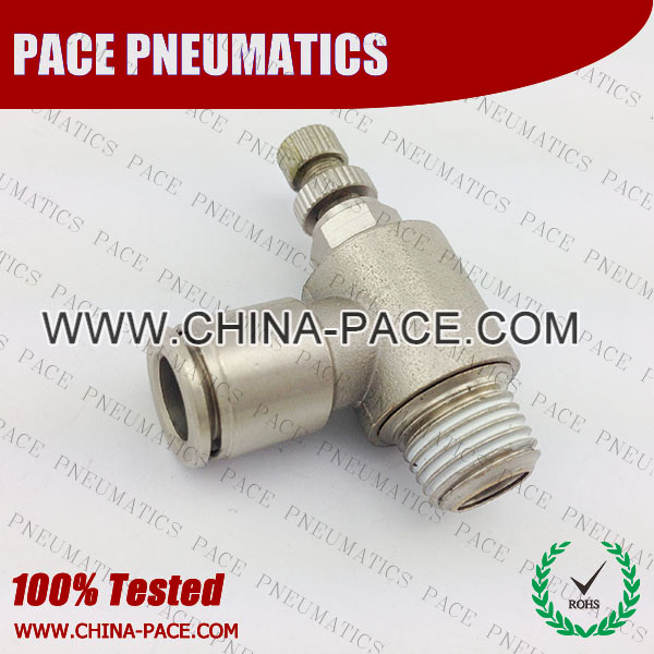 PMPSE, All metal Pneumatic Fittings with NPT AND BSPT thread, Air Fittings, one touch tube fittings, Pneumatic Fitting, Nickel Plated Brass Push in Fittings